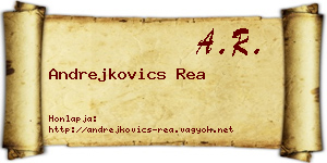 Andrejkovics Rea névjegykártya
